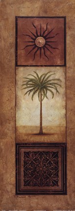 Framed Palm In The Sunlight Print