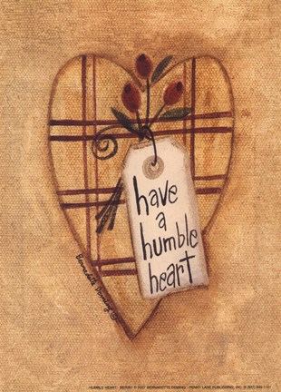 Framed Humble Heart Print