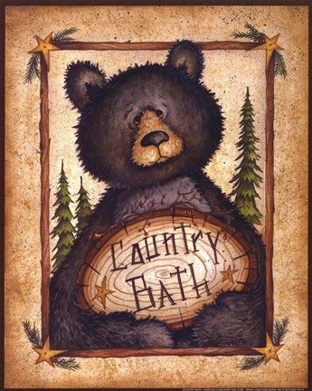 Framed Country Bath Print