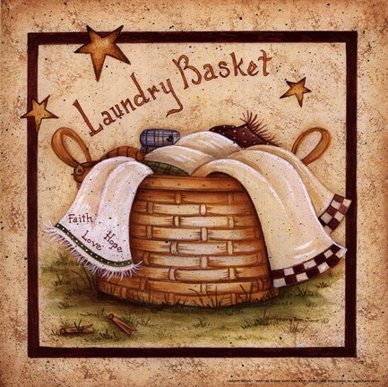 Framed Laundry Basket Print