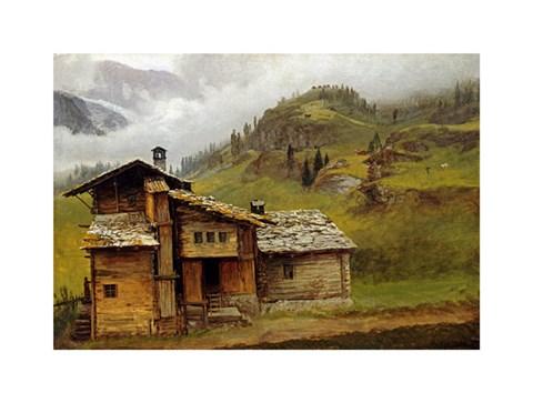 Framed Mountain House Print