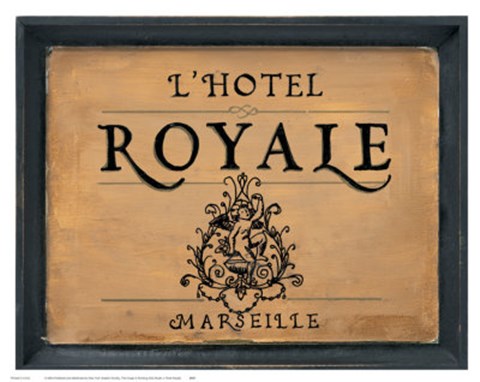 Framed L'Hotel Royale Print