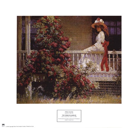 Framed Philip leslie Hale - The Crimson Rambler Print