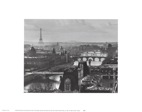 Framed River Seine and the City of Paris Print