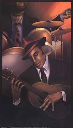 Framed Jazz City 3 Print