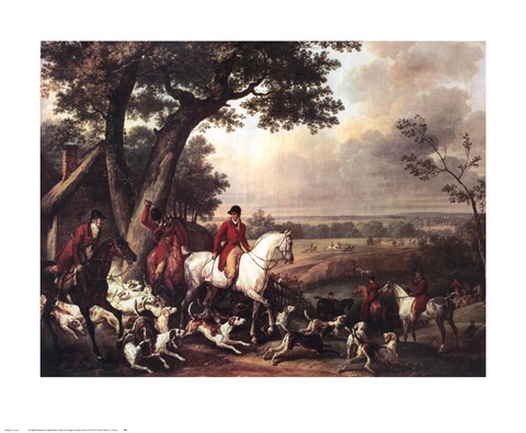 Framed Hunt in the Park in Fountainbleau Print