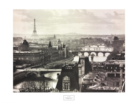 Framed River Seine and the City of Paris Print