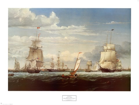 Framed Boston Harbor, 1853 Print