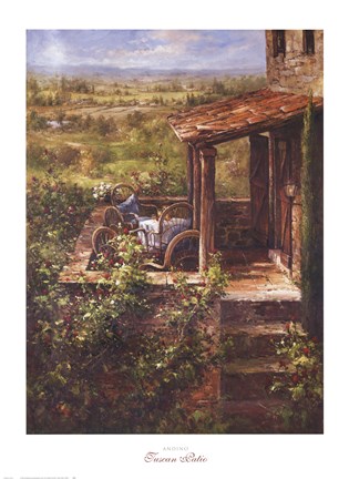 Framed Tuscan Patio Print