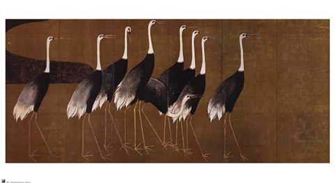 Framed Cranes Print