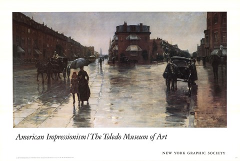 Framed Rainy Day, Boston Print