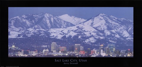 Framed Salt Lake City, Utah Print