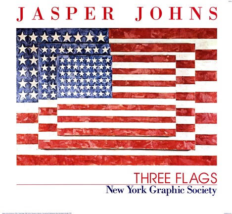 Framed Three Flags Print