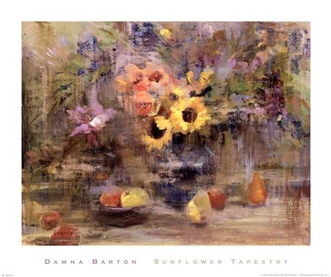 Framed Sunflower Tapestry Print