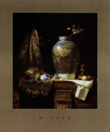 Framed Venetian Red Leaves Print