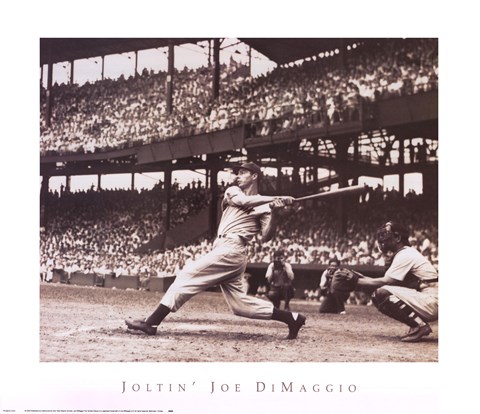 Framed Joltin&#39; Joe DiMaggio Print
