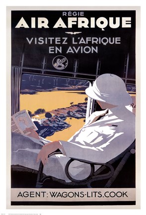 Framed Air Afrique Print