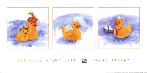 Framed Saturday Night Bath Print