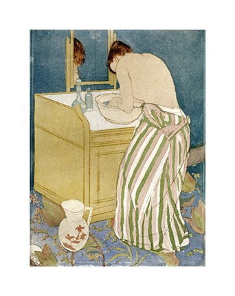 Framed Woman Bathing Print