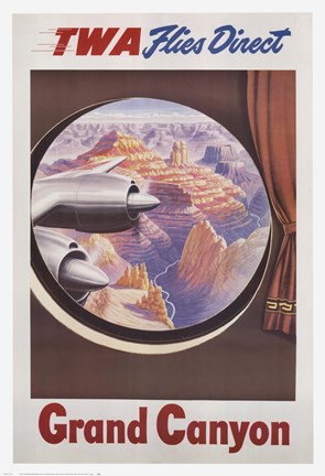 Framed TWA to the Grand Canyon Print