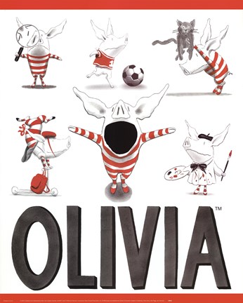 Framed Olivia - Busy Little Piggy Print