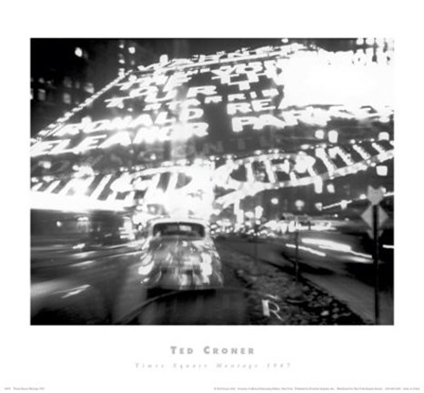 Framed Times Square Montage 1947 (small) Print