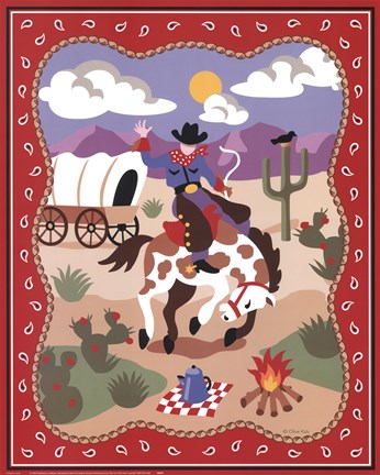 Framed Ride 'Em Print