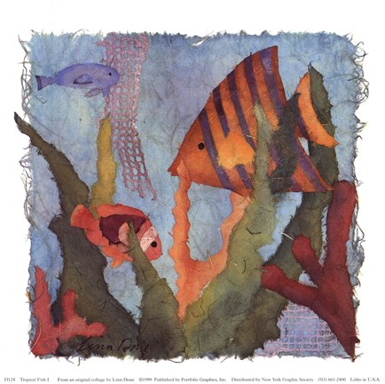 Framed Tropical Fish I Print