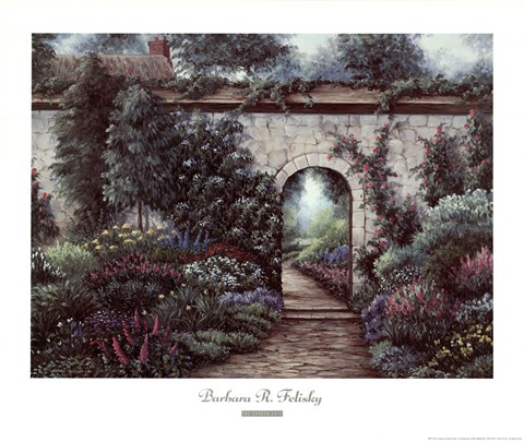 Framed Garden Gate Print