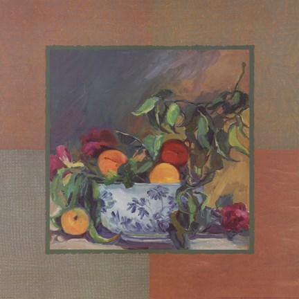 Framed Peach Still Life Print