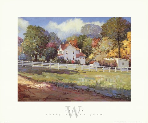 Framed Early Autumn Farm Print