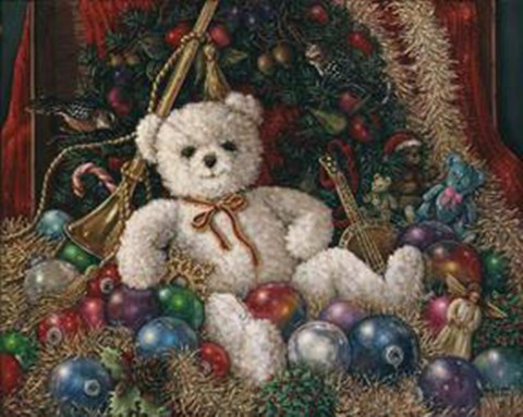 Framed Christmas Bear Print