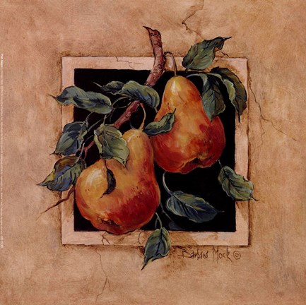 Framed Pear Square Print