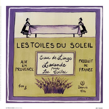 Framed Les Toiles Du Soleil Print