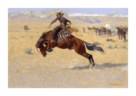 Framed Cold Morning on The Range Print