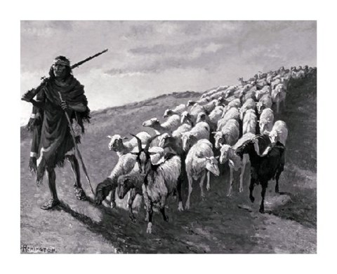 Framed Navajo Sheepherder Print