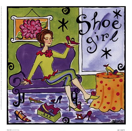 Framed Shoe Girl Print