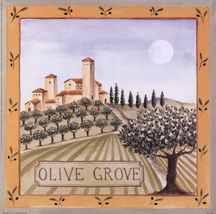 Framed Olive Grove IV Print