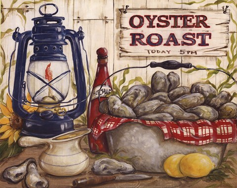 Framed Oyster Roast Print