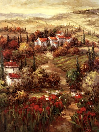 Framed Tuscan Village Print