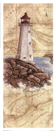 Framed Peggy&#39;s Cove Light Print