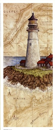 Framed Portland Head Light Print