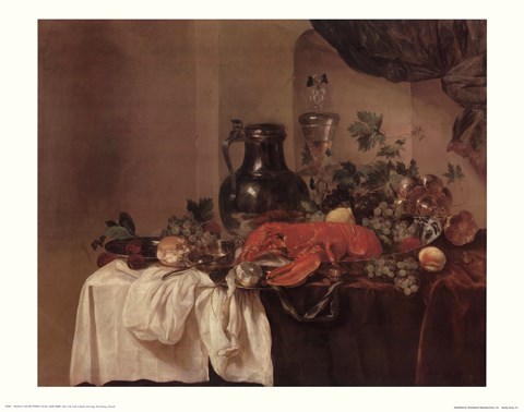 Framed Still Life Lobster and Jug Print