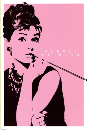 Framed Audrey Hepburn: Cigarello Print