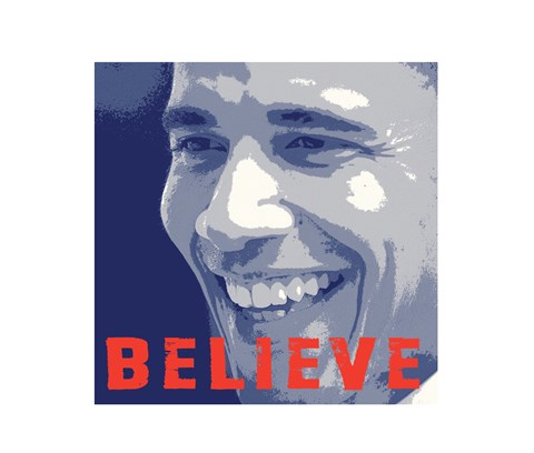 Framed Barack Obama:  Believe Print