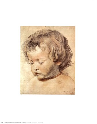 Framed Head of a Boy Print