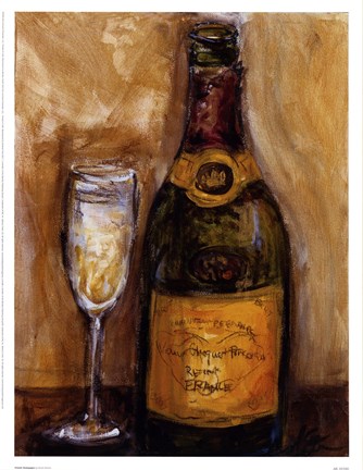 Framed French Champagne Print