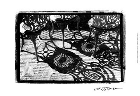 Framed Cafe Shadows II Print