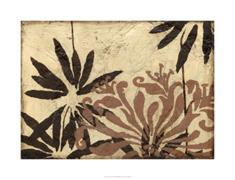 Framed Tawny Floral I Print