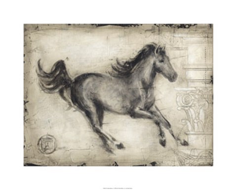 Framed Roman Horse I Print